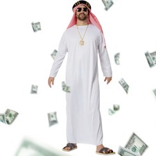 Wüstenprinz Scheich Kostüm arabischer Herrscher orientalisch inkl. Kopftuch Band