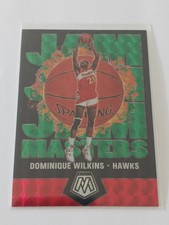2019-20 Panini Mosaic Dominique Wilkins Jam Masters Green Mosaic Prizm #12 Hawks