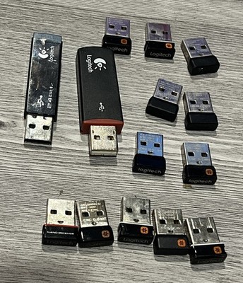 Logitech Lot of 14- USB Wireless Receiver Dongles - Tested - FREE SHIP!