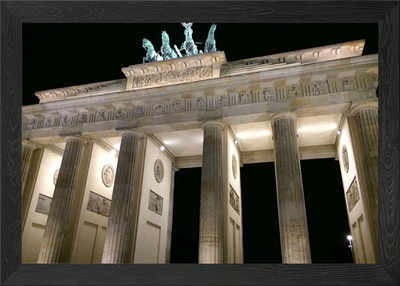 Berlin Night Framed Wall Art Poster Canvas Print Picture
