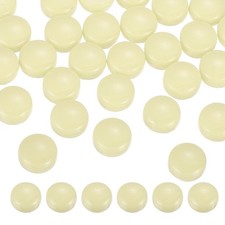 12mm Glass Mosaic Tiles, 300g Iridescent Glass Mosaic Tile Bulk, Beige White