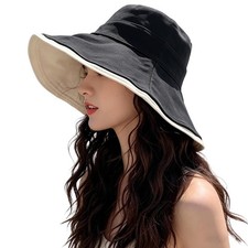 Sun Hats for Women Reversible Wide Brim Foldable Bucket Outdoor UV Protection...