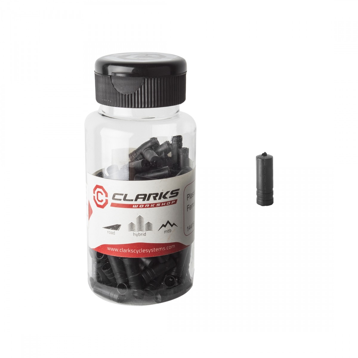 4-миллиметровые черные кабельные наконечники Clarks для тросов переключения передач и тормозов - Прочные 5690₽