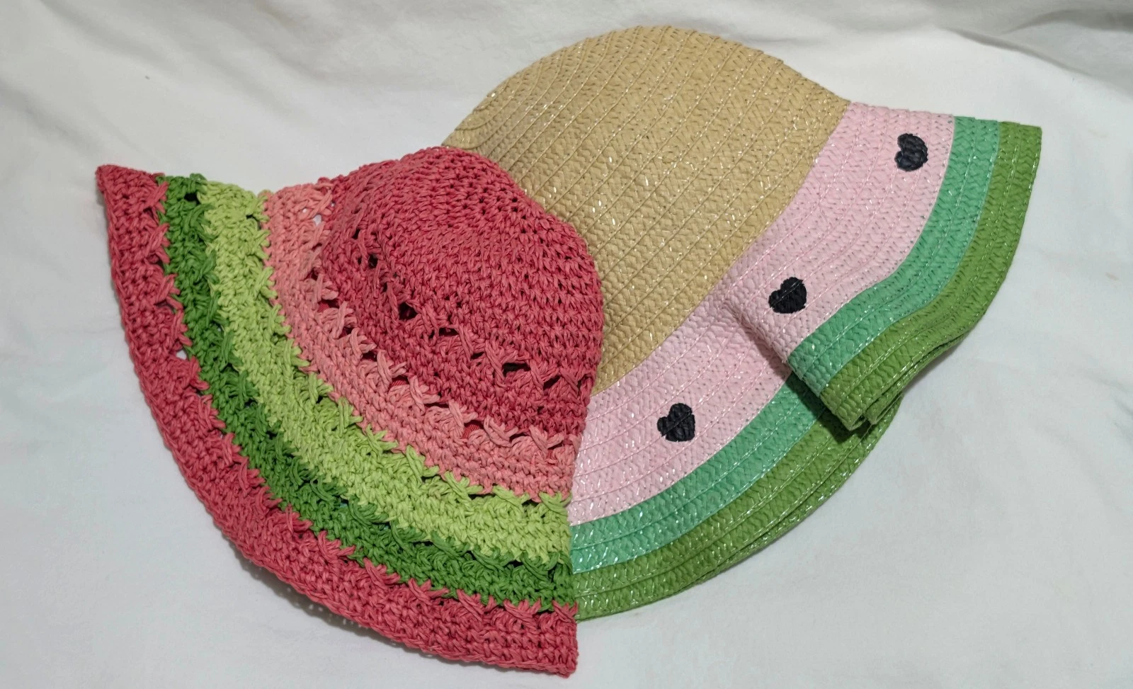 🍉 CUTE Mommy And Me Watermelon Sun Hats – Baby Gymboree + Adult Straw Hat Duo
