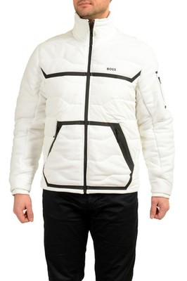 Hugo Boss ''Snoozy'' White Insulated Full Zip Parka Jacket US M IT 50