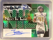 2025 Leaf Metal Next in Line Prismatic Green /8 James Simon #NL-JS1 Auto
