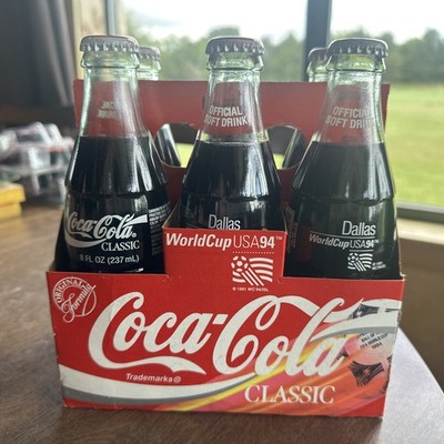 COCA-COLA Classic Bottle USA World Cup 94 -6 8oz Coke bottles