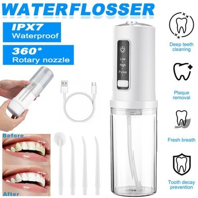 Cordless Water Flosser Dental Oral Irrigator Travel Teeth Cleaner Floss Pick  