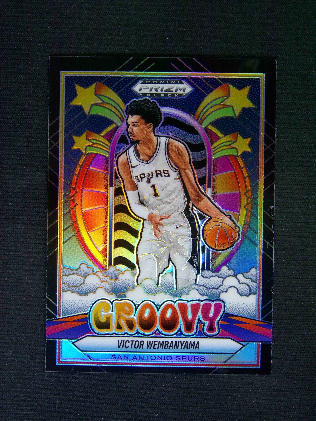 2024-25 Panini Prizm Black Victor Wembanyama #3 Groovy Case Hit SSP