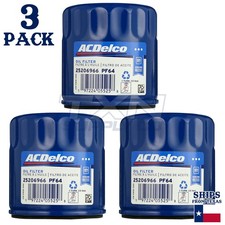 3 Pack GM ACDelco PF64 Engine Oil Filter CASE 25206966