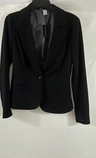 White House Black Market Women's Black Everyday Knit Blazer NWT Sz 6