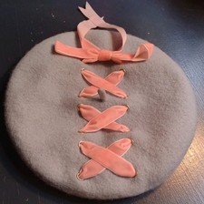 Light Blue and Pink Laced Beret