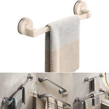 Suction Towel Rack for Bathroom, Wall-Mounted Single Bar, Heavy-Duty Stainles...