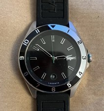 Lacoste Armband Uhr Armbanduhr Herrenuhr Herren Silber Schwarz Edelstahl