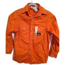 Rasco FR Flame Resistant Work Shirt Orange Pearl Snap NFPA 2112 OFR752 Mens Sm