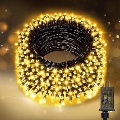 200 LED Christmas String Lights 66FT Warm White Outdoor Waterproof Fairy Lights