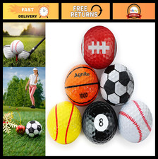 6 Pack Funny Colored Golf Balls - Novelty Gifts for Golfers, Fun Accessories for