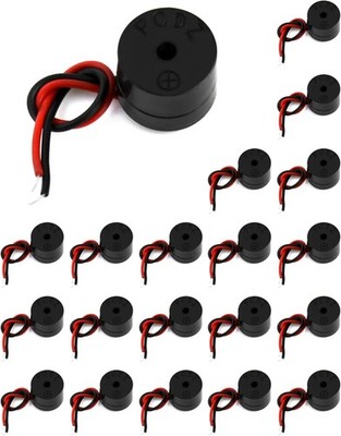 Piezo Buzzer Alarm 85 dB Elektronischer Summer 20 Stück Kabellänge 50 mm