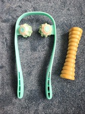 Manual Handheld Neck And Shoulder Messager AND Wooden Foot Roller