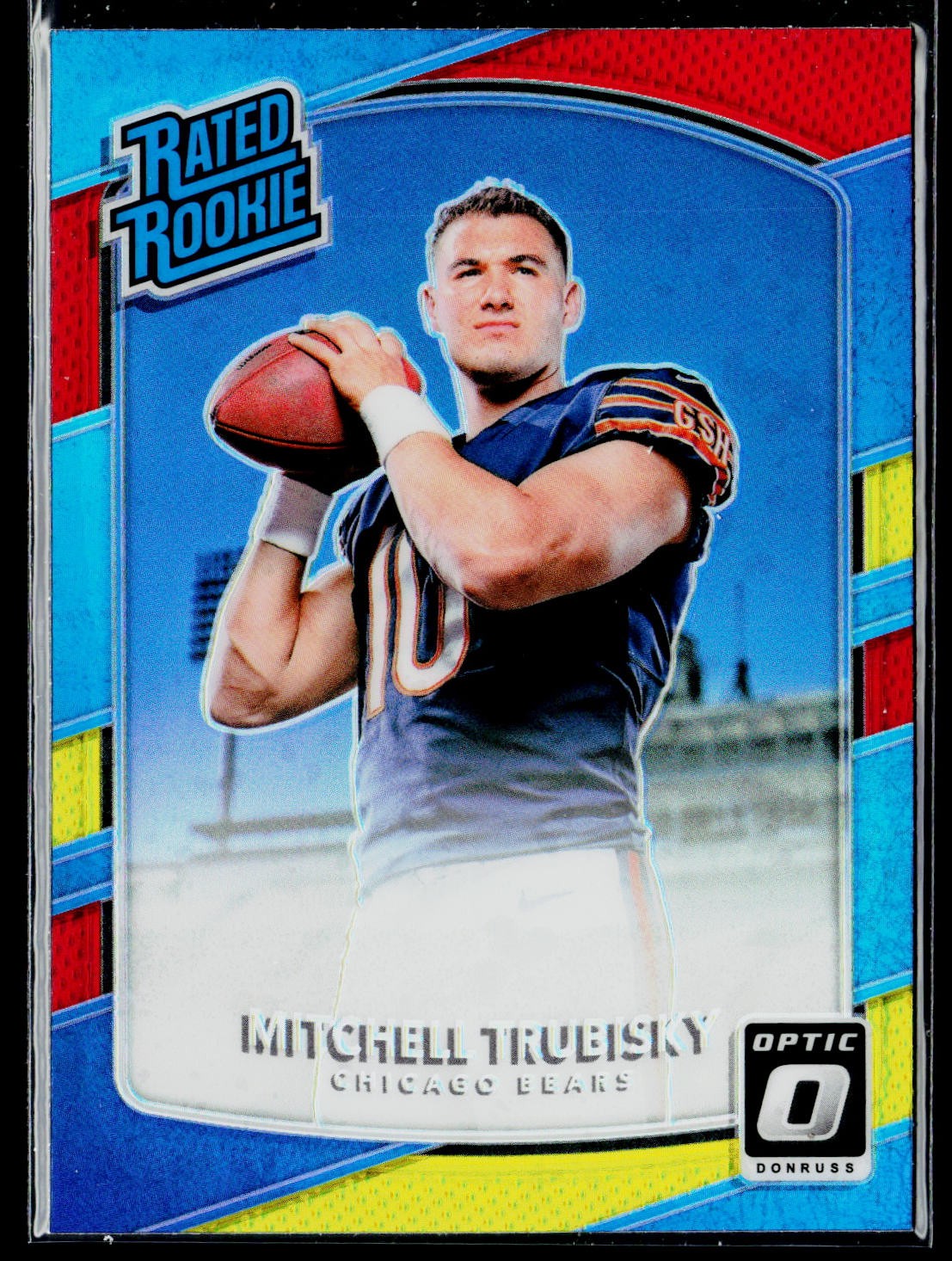 2017 Donruss Optic #178 Mitchell Trubisky Red and Yellow