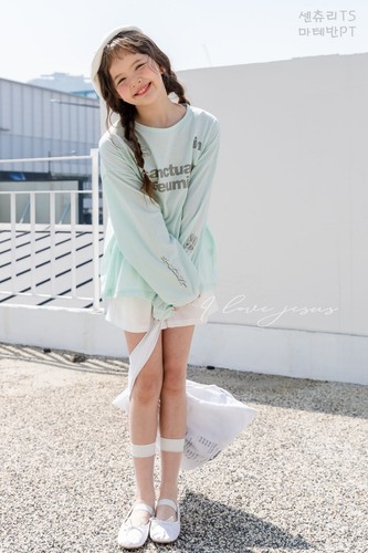 Korean Kids Long Sleeve & Casual Shorts – Lightweight Spring/Summer Outfit - Picture 11 of 28