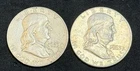 Lot Of 2 1963-D Franklin Half Dollars 90% Silver 2 Coin Lot #811
