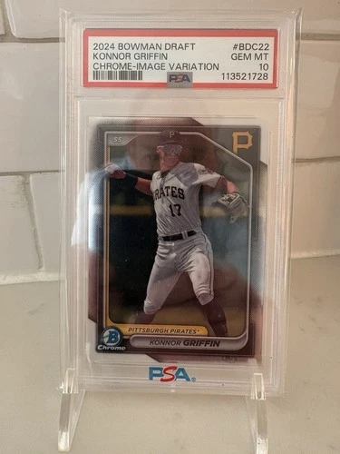 Konnor Griffin 2024 Bowman Draft Chrome IMAGE VARIATION SSP PSA 10 Pop 30