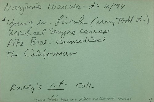 MARJORIE WEAVER signed handsigniert 4x6 Karteikarte Charlie Chan's Murder Cruise - Bild 5 von 6