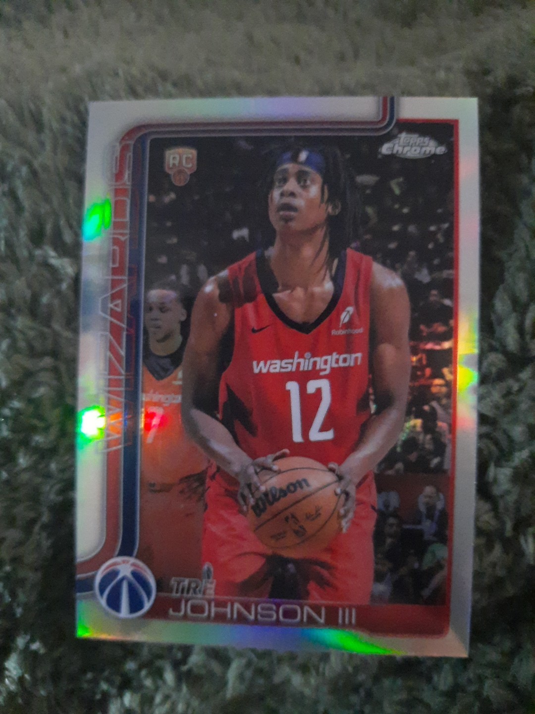 2025-2026 Topps Chrome Tre Johnson III RC Rainbow Refractor #256