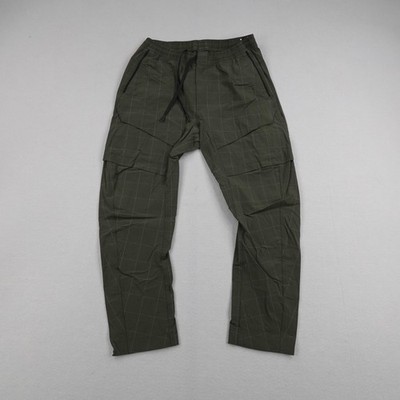 Nike Pants Mens Medium Green Tech Pack Windowpane Plaid Cargo Woven Joggers
