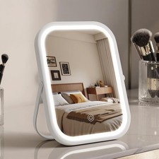 Recharable Travel Makeup Mirror,  Small Vanity Mirror with Lights,