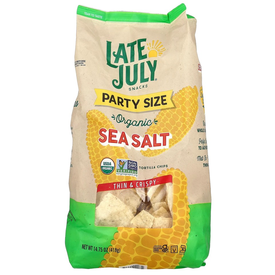 Organic Tortilla Chips, Thin & Crispy, Sea Salt, 14.75 oz (418 g)
