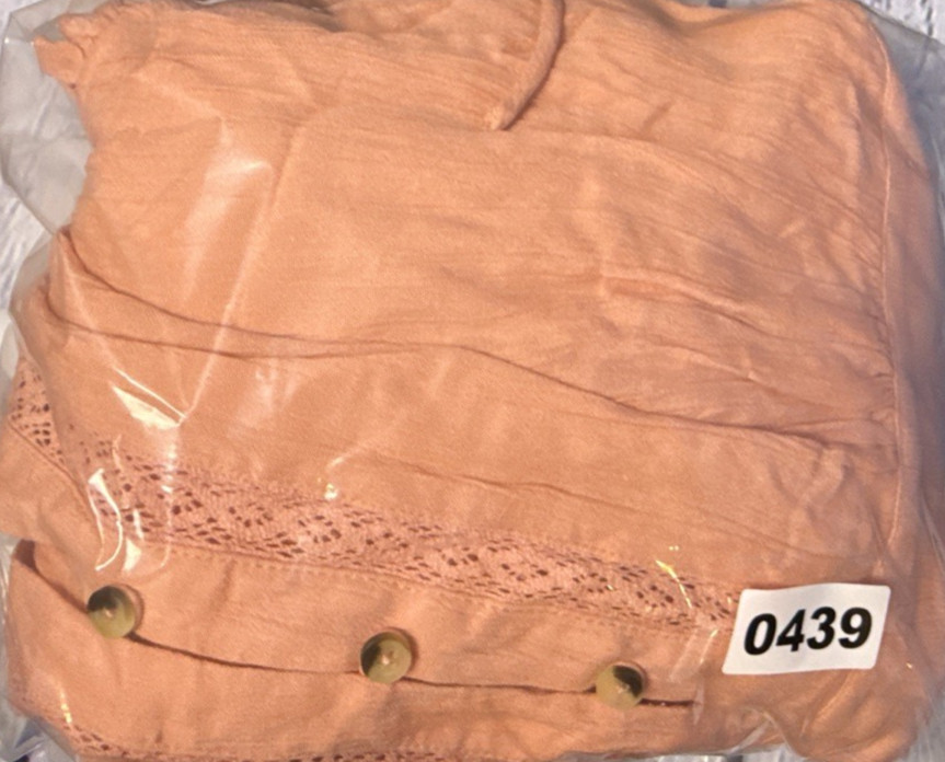 O’Neill Medium Eddie Solid Orange Dress Ruffle Sl… - image 10