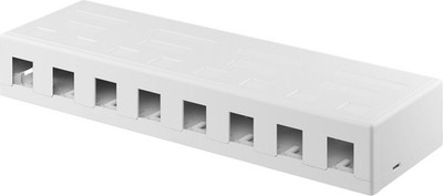 Goobay Keystone-Leergehäuse Patchpanel, Snap-In, 180° Kabelführung, Wandmontage