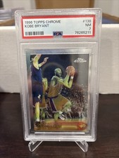 1996 TOPPS CHROME #138 KOBE BRYANT ROOKIE RC PSA 7 - ICONIC CARD. rookie card picture