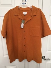 Goodfellow  Co Men's Burnt Orange Short Sleeve Polo Shirt Size XL NWT