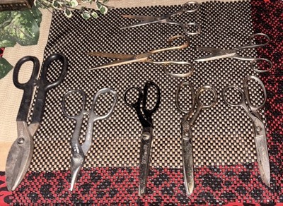 BEAUTIFUL ASSORTMENT OF VTG SCISSORS & SHEARS/ KLEENCUT-SWISS-RICHARD-CLAUSS-7PC