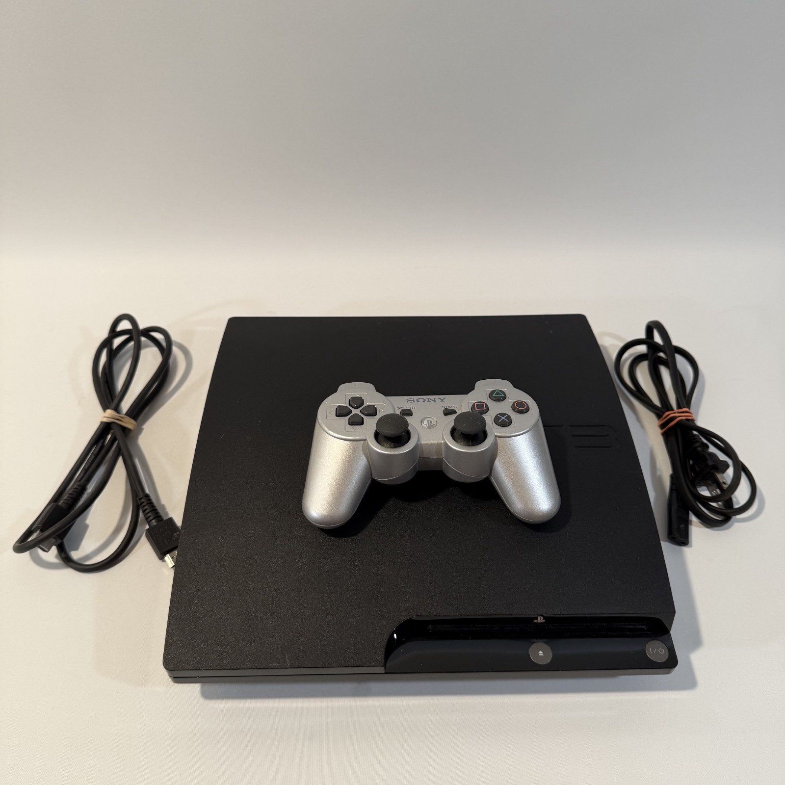 Sony PlayStation 3 PS3 Slim CECH 2001A Black Console Controller Cords Tested