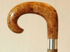 Unique handle wooden hand carved walking stick for men women cane best