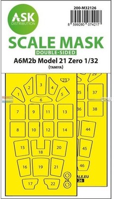 ASKM32126 1:32 ASK/Art Scale Double Sided Mask - A6M2b Model 21 Zero (TAM kit)