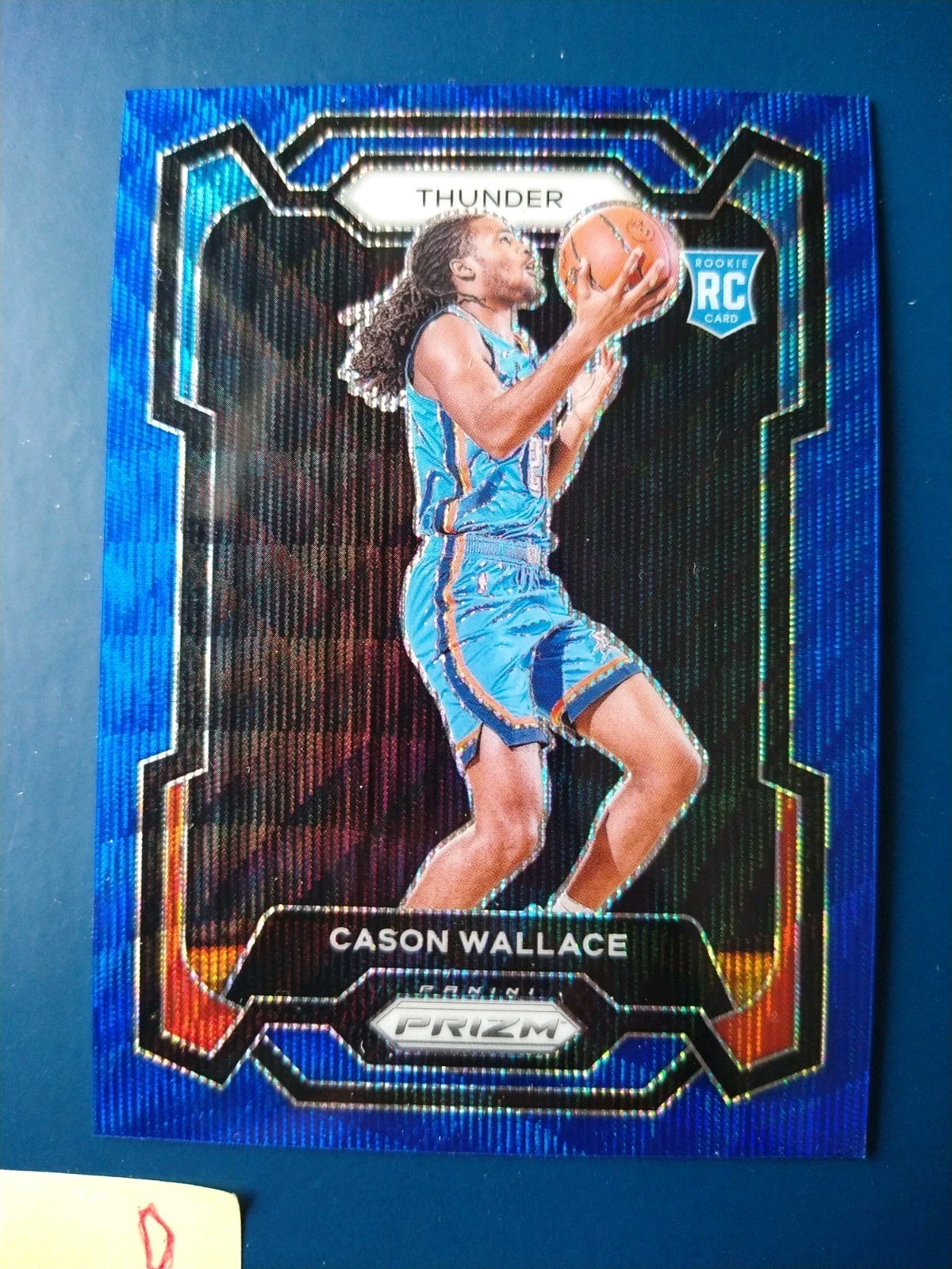 2023-24 Panini Prizm Blue Wave Prizm Cason Wallace #139 OKC Thunder Rookie RC