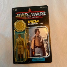 Star Wars Power of the Force Lando Calrissian 92 Back MOC With Coin unpunched
