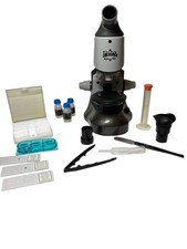 EDU Science Microscope With Accessories Slides, Specimen Bottles Tested