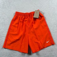 Nike Dri-Fit Training Shorts Kids Large Orange Woven Comfort Sports All Day Play