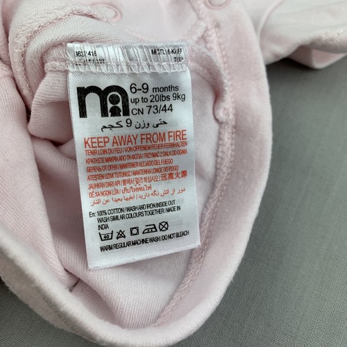 Girls size 0, Mothercare, soft cotton romper, mouse, GUC - Picture 4 of 6