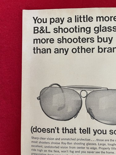 Vintage 1970 Ray Ban Schießbrille Print Ad Bausch & Lomb Ad Only - Bild 4 von 7
