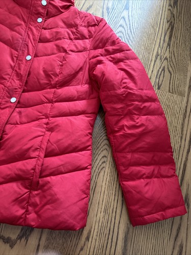 Kenneth Cole Reaction Down/Feather Winter Puffer Jacket Coat Red Mock Neck Sz M - Picture 4 of 17