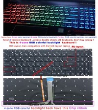 New for MSI GP73 GF62 GF72 GT62VR 6RE 7RE RGB Colorful Backlit RU Keyboard Cryst