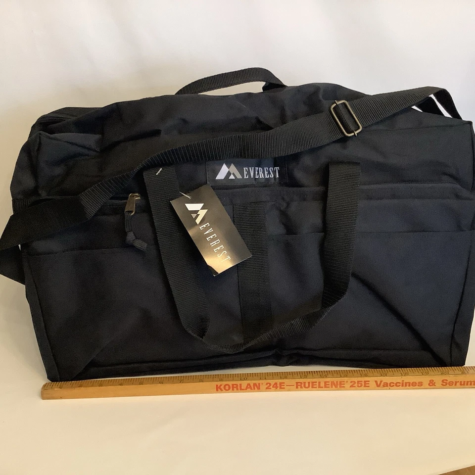 Bolsa de viagem NOS EVEREST grande padrão CLÁSSICA preta veja fotos para tamanho etc etiquetas - Imagem 3 de 4