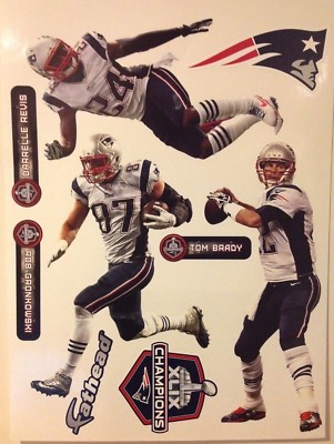 Patriots FATHEAD Super Bowl Champions XLIX Set TOM BRADY ROB